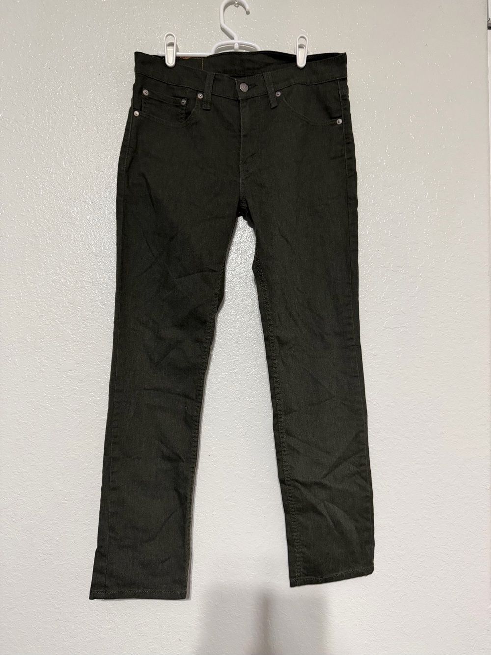 Men's Black Slim Straight Pants